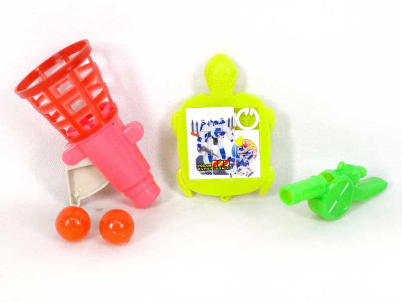 Bounce Ball & Puzzle Set & Whistle toys