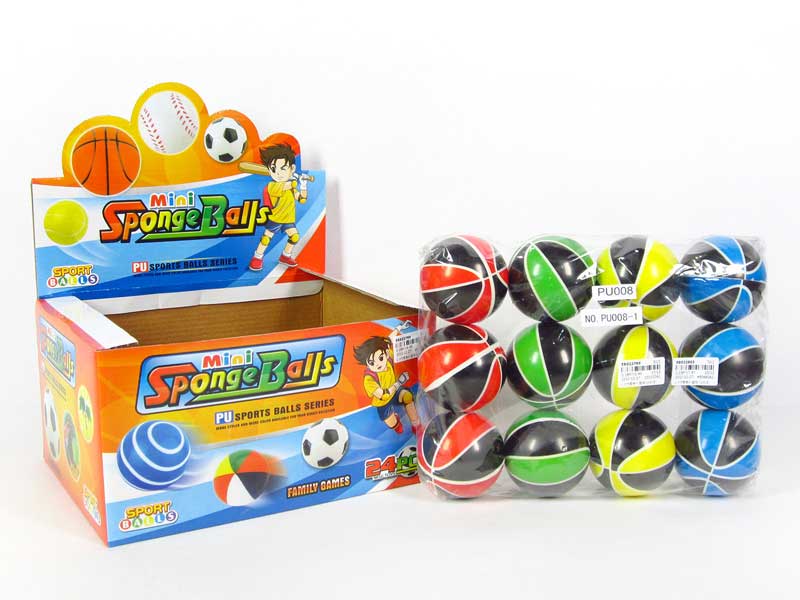 2.5"PU Basketball(24in1) toys