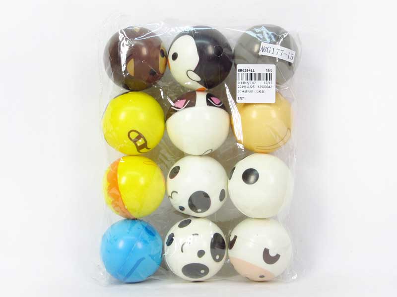 2inch PU Ball(12in1) toys