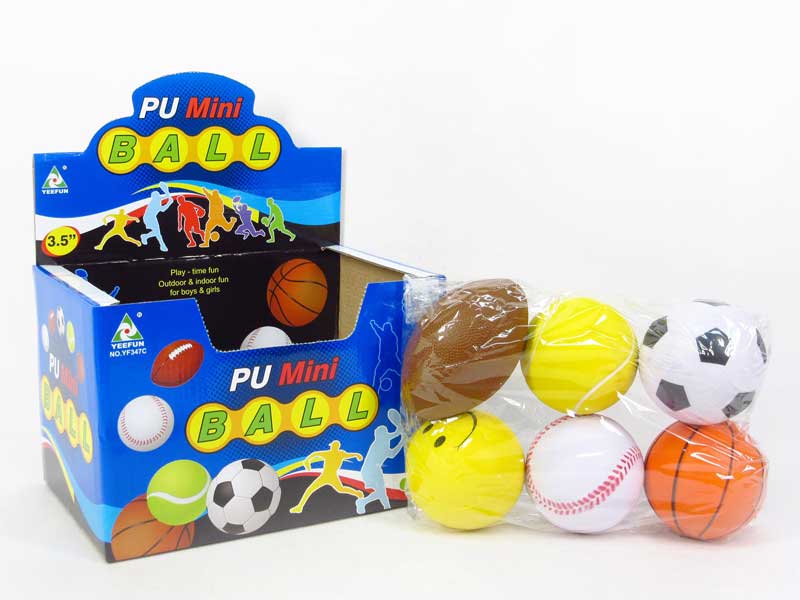 3.5inch PU Ball（12in1） toys