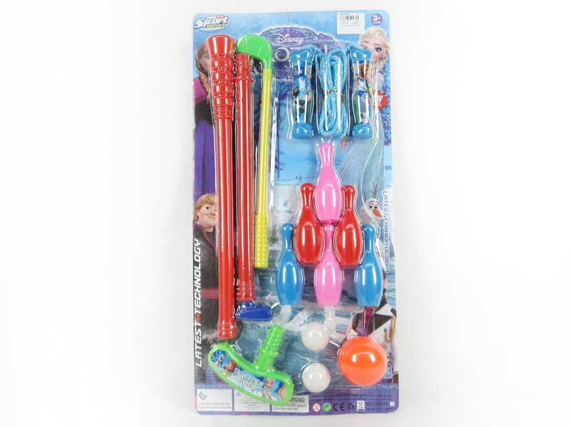 Golf Game & Jump Rope & Bowling Game toys