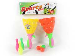 2in1 Cast Catcher & Bowling Game