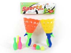 2in1 Cast Catcher & Bowling Game