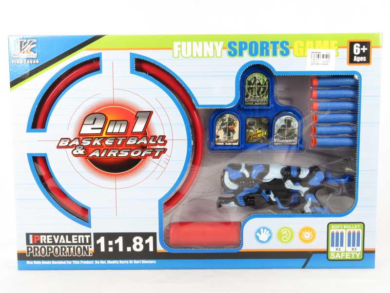 Basketball Play Set & EVA Soft Bullet Gun toys