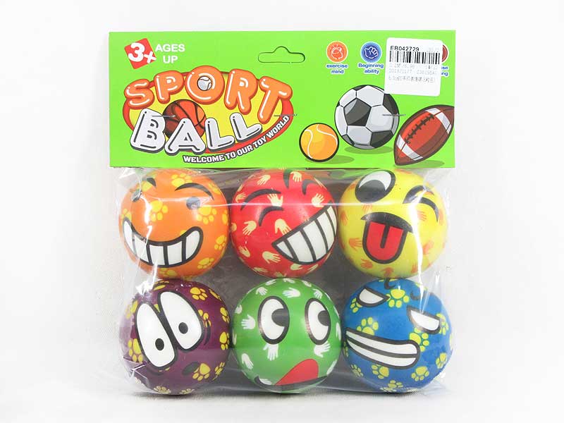 6.3cm PU Ball(6in1) toys