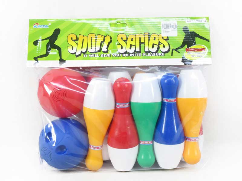 18cm Bowling Game W/Bell toys