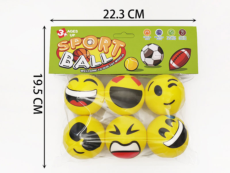 6.3CM PU Ball(6in1) toys