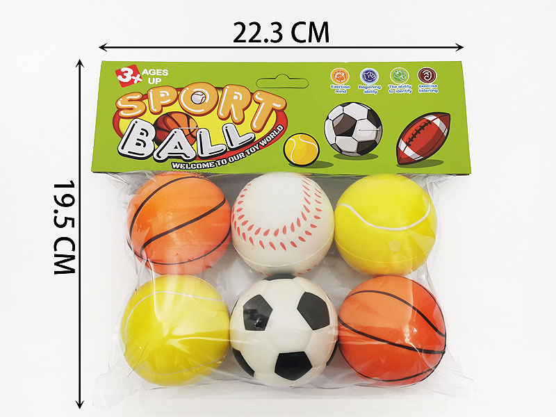 6.3CM PU Ball(6in1) toys