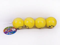 7cm黄色PU笑脸球(4粒庄)