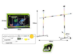 二合一LED发光过杆跳高游戏盘训练支架目标投掷