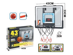 计分带蓝灯可折可扣加强吹瓶透明挂式篮球板