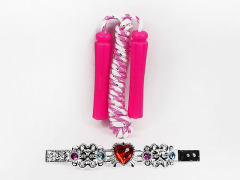 直把跳绳+电镀手环