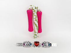 直把跳绳+电镀手环