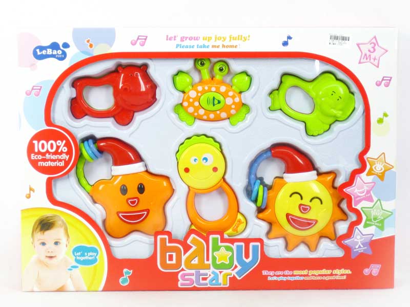 Rock bell for baby(6in1) toys