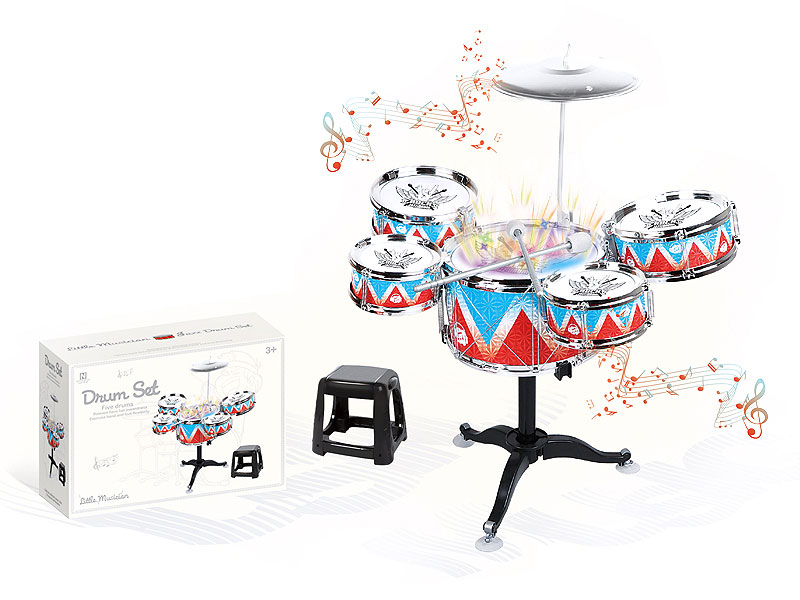 Jazz Drum Set W/L_M & Chair toys