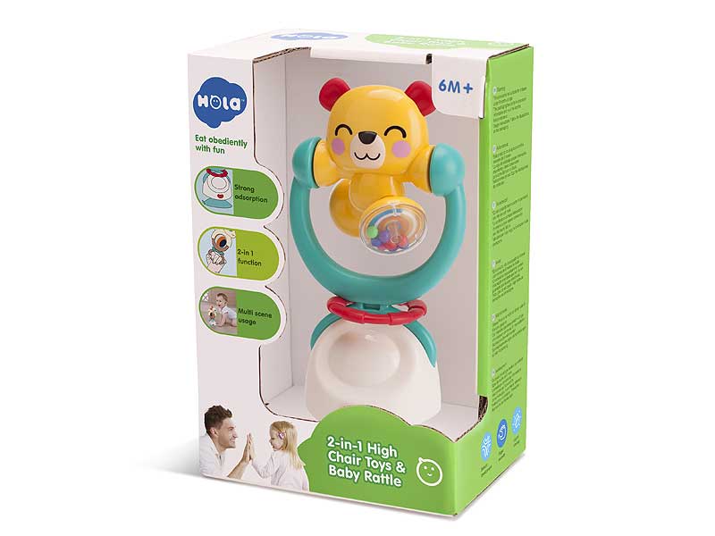 2in1 High Chair Toys & Baby Rattle toys