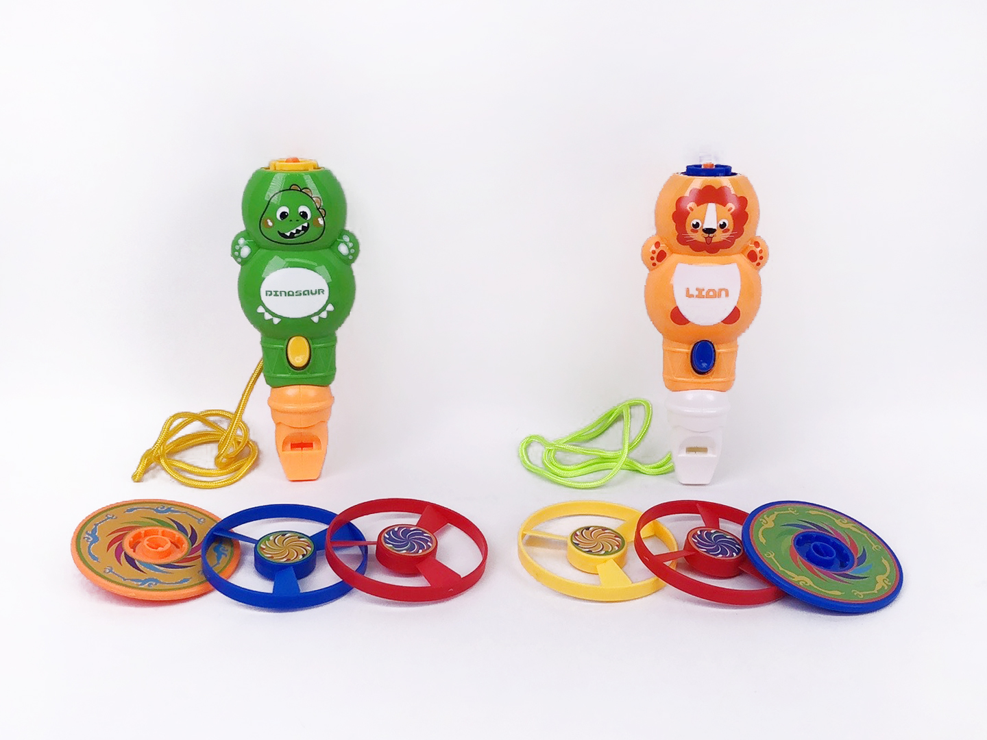 Whistle & Eject Flying Disk & Top(2S) toys