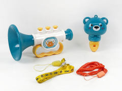 蓝色儿童口哨+萌熊口哨（带两条挂绳）