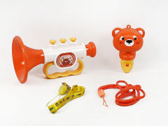 橙色儿童口哨+萌熊口哨（带两条挂绳）