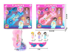 Guitar W/L & Glasses & Doll toys