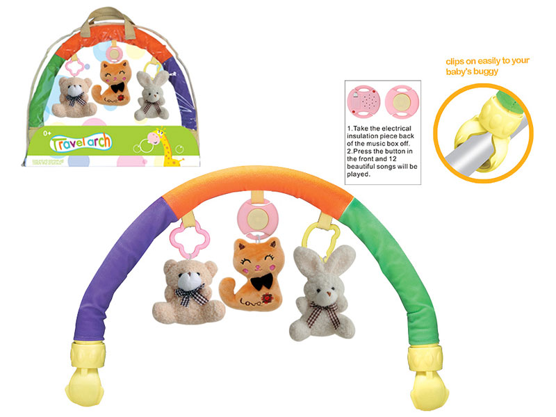 Plush Music Cart Clip Bedside Bell(2C) toys