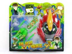 BEN10 Flying Disk Gun & Mask W/L_IC toys