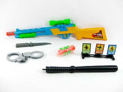 Soft Bullet Gun Set & Police Set(2S2C) toys