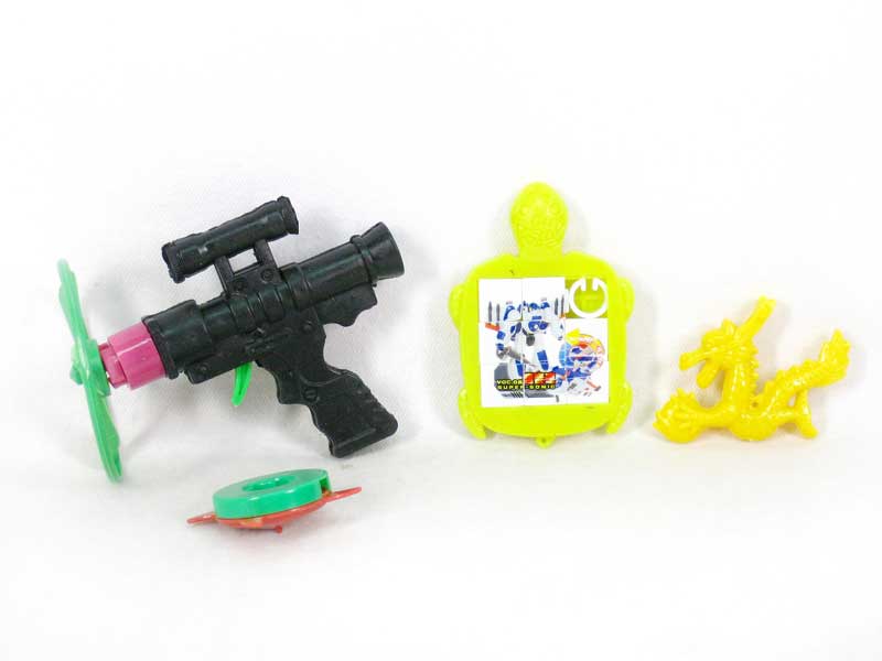 Flying Dick Gun & Puzzle Set & Whistle  toys