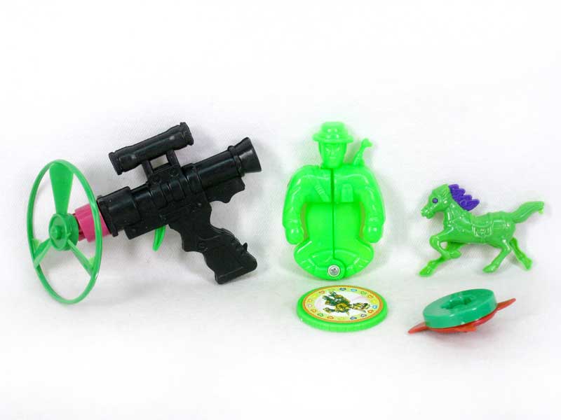 Flying Disk Gun & Flying Disk & Whistle toys