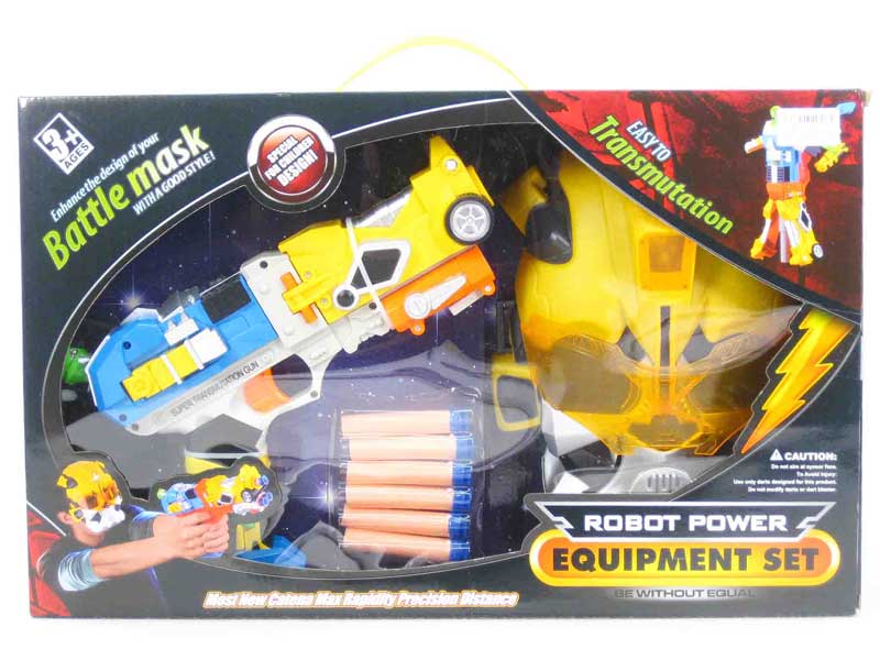 Transmutation Soft Bullet Gun Set & Mask W/L toys