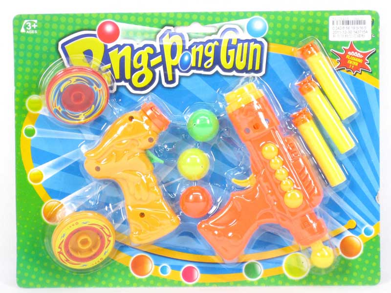 Pingpong Gun Set & Top Gun toys