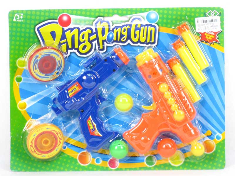Pingpong Gun Set & Top Gun toys