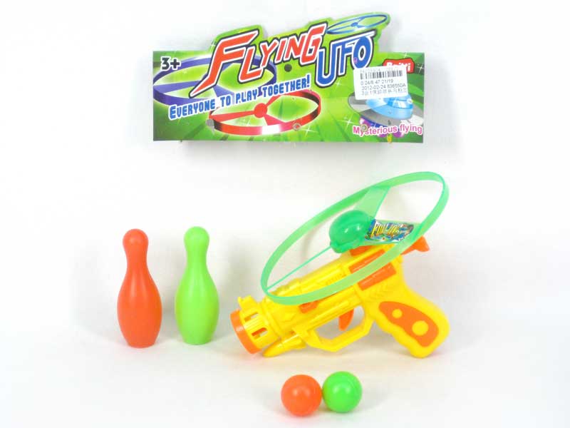 3in1 Pingpong Gun & Pull Line Flying Disk  toys