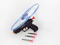 Soft Bullet Gun & Pull Line Flying Saucer W/L toys