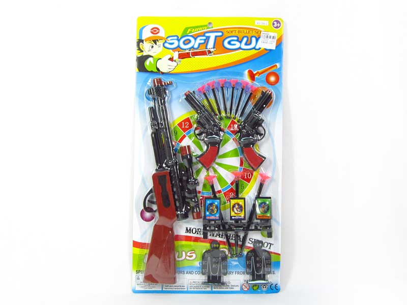 Solf Bullet Gun Set(3in1) toys