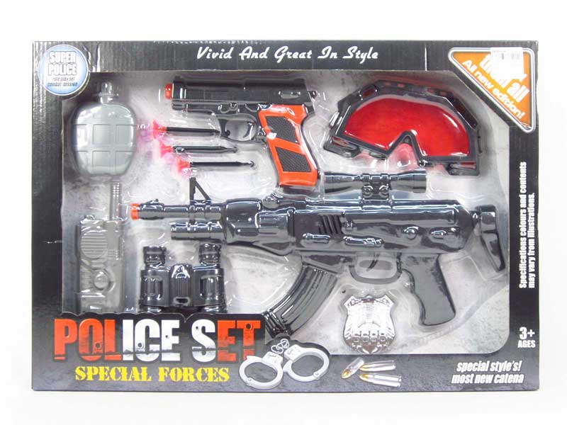 Soft Bullet Gun Set & Cap Gun(2in1) toys