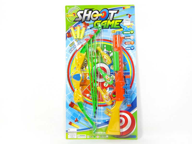 Soft Bullet Gun Set & Bow & Arrow(4C) toys