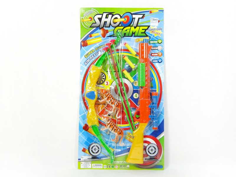 Soft Bullet Gun Set & Bow & Arrow(4C) toys