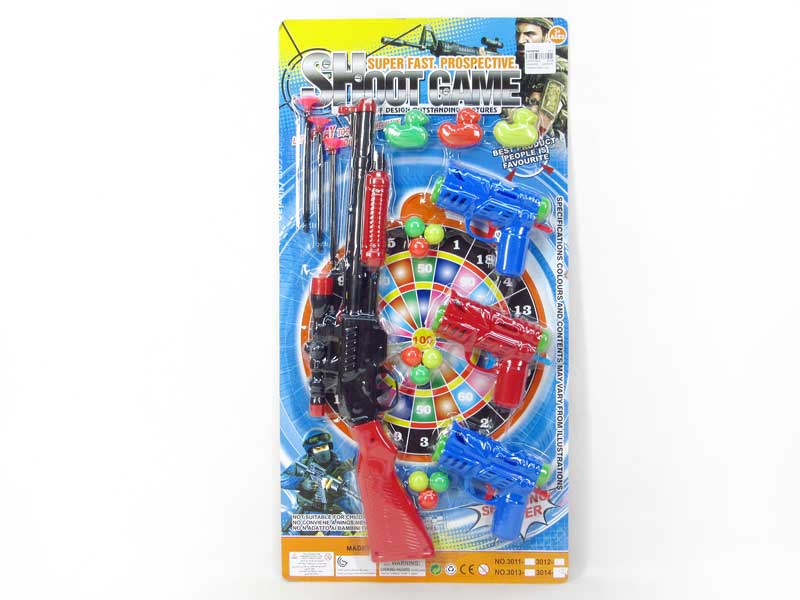 Soft Bullet Gun & Pingpong Gun(4in1) toys