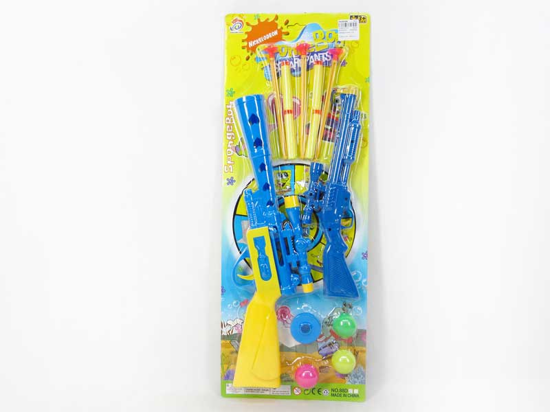 Soft Bullet Gun Set & Pingpong Gun(2in1) toys