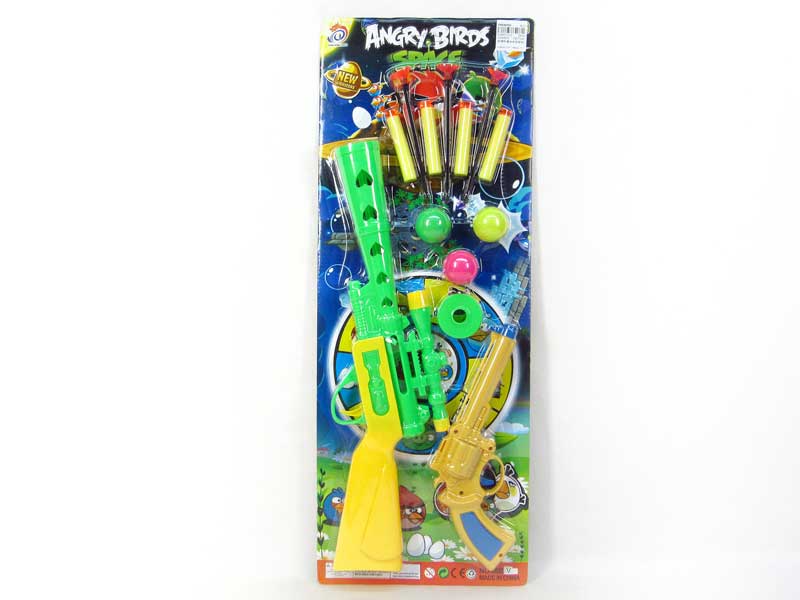 Soft Bullet Gun Set & Pingpong Gun(2in1) toys