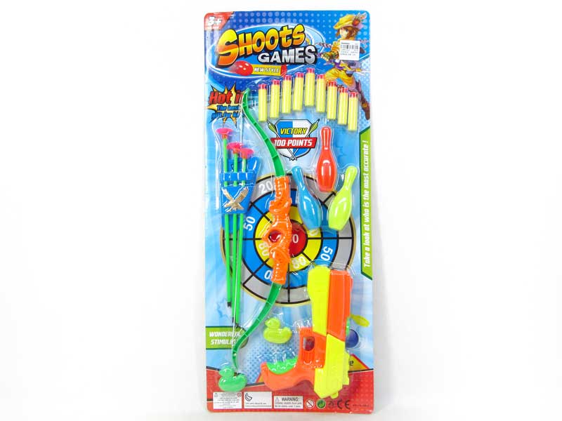 Soft Bullet Gun Set & Bow_Arrow（2C） toys