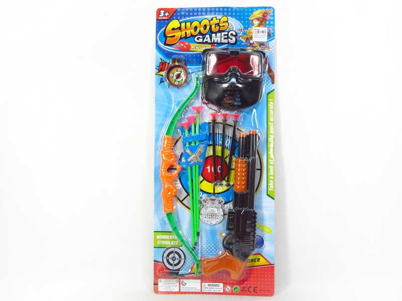 Soft Bullet Gun Set & Bow_Arrow（2C） toys