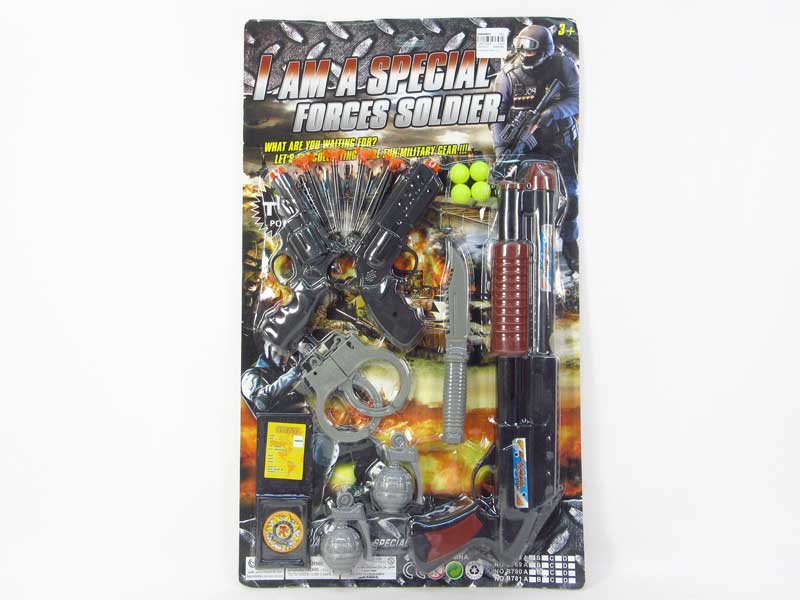Soft Bullet Gun Set & Pingpong Gun(3in1) toys