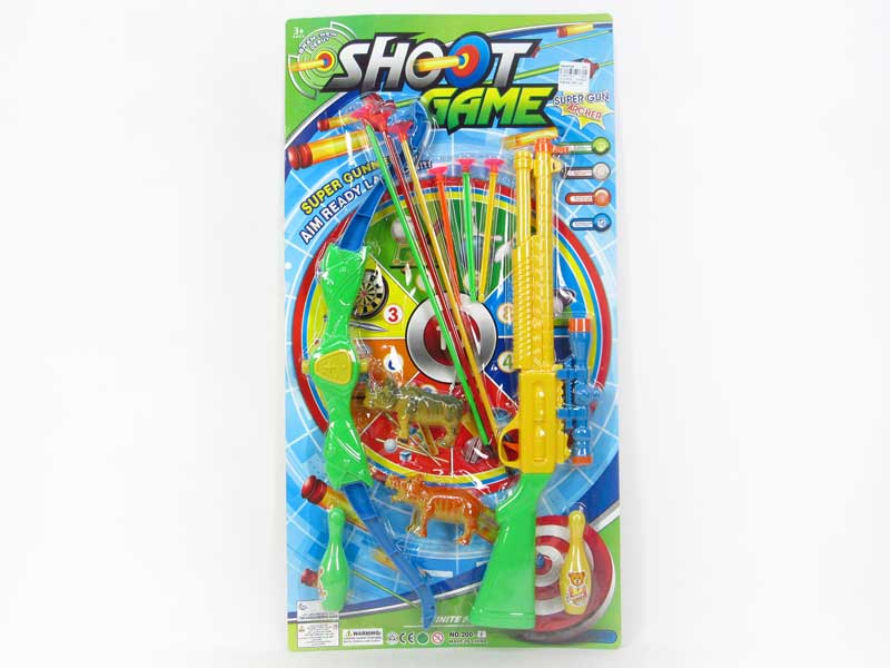 Soft Bullet Gun Set & Bow_Arrow(4C) toys