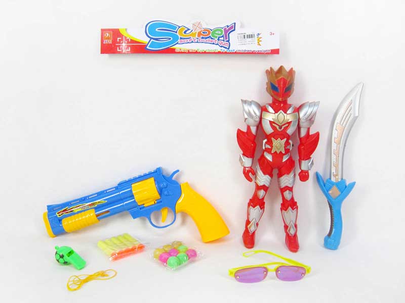 Pingpong Gun Set & Super Man W/L_M toys