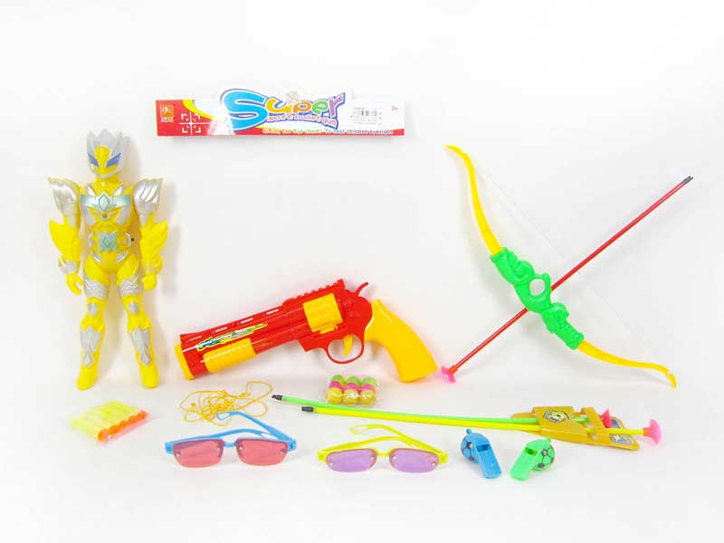Pingpong Gun Set & Super Man W/L_M toys