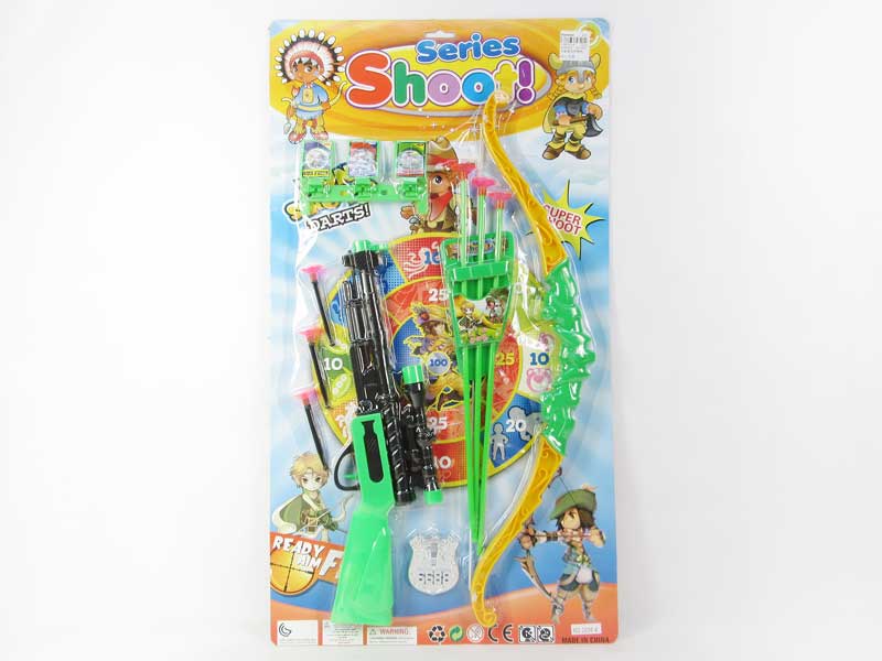 Soft Bullet Gun & Bow & Arrow Set toys