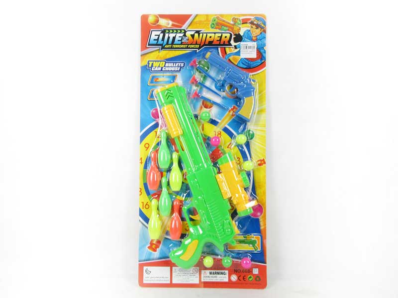 Soft Bullet Gun & Pingpong Gun Set(2in1) toys
