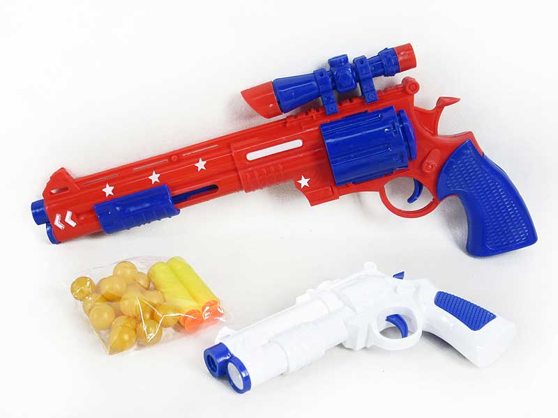 Soft Bullet Gun & Pingpong Gun(2in1) toys